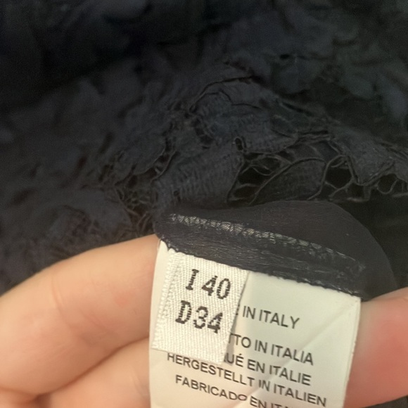 Wedding Guest Dress - Long Sleeve - Lace Silk Italian 40 - Picture 8 of 11